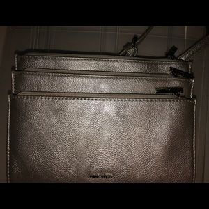 Silver Nine West Crossbody Bag-